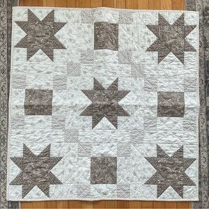 Neutral Lap Quilt / Baby Quilt 36” x 36”